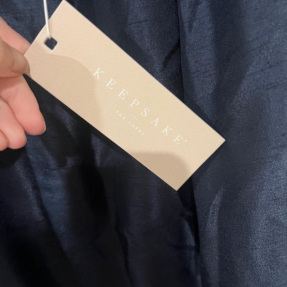 FINAL PRICE DROP NWT Keepsake the Label off the shoulder mini dress in navy blue - Picture 4 of 6